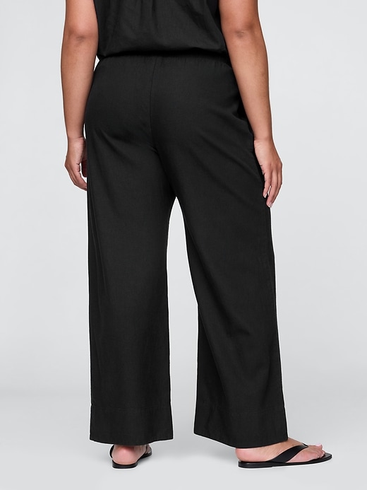 Image number 6 showing, Linen-Blend Easy Wide-Hem Pants