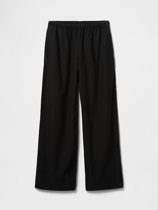 Image number 7 showing, Linen-Blend Easy Wide-Hem Pants