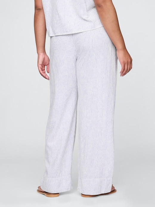 Image number 6 showing, Linen-Blend Easy Wide-Hem Pants