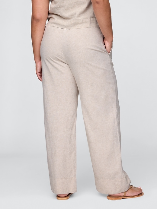 Image number 7 showing, Linen-Blend Easy Wide-Hem Pants