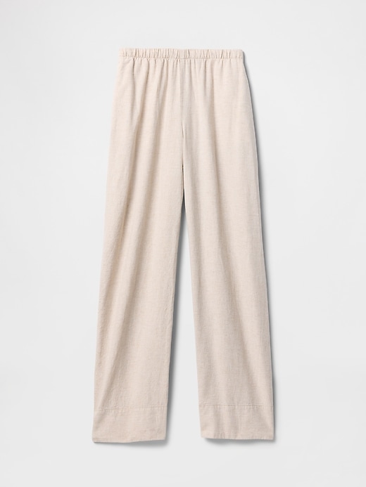 Image number 8 showing, Linen-Blend Easy Wide-Hem Pants