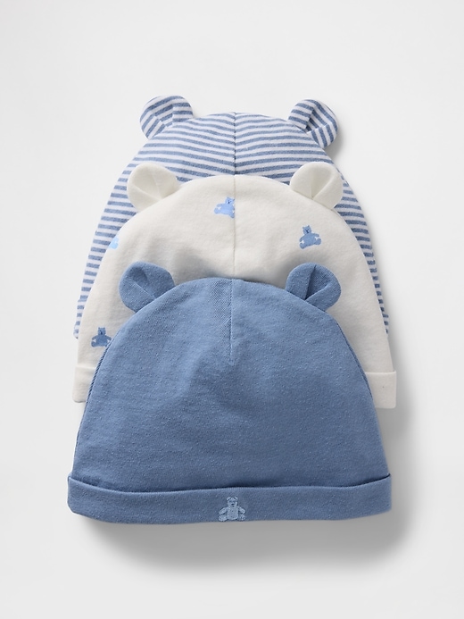 View large product image 1 of 1. Baby First Favorites Organic Cotton Beanie (3-Pack)