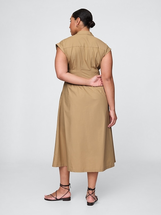 Image number 6 showing, Poplin Midi Shirtdress