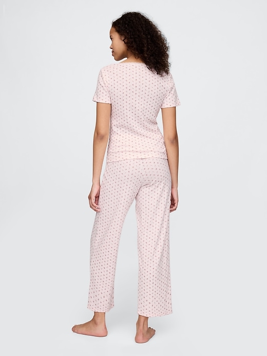 Image number 3 showing, Pointelle Cropped PJ Pants