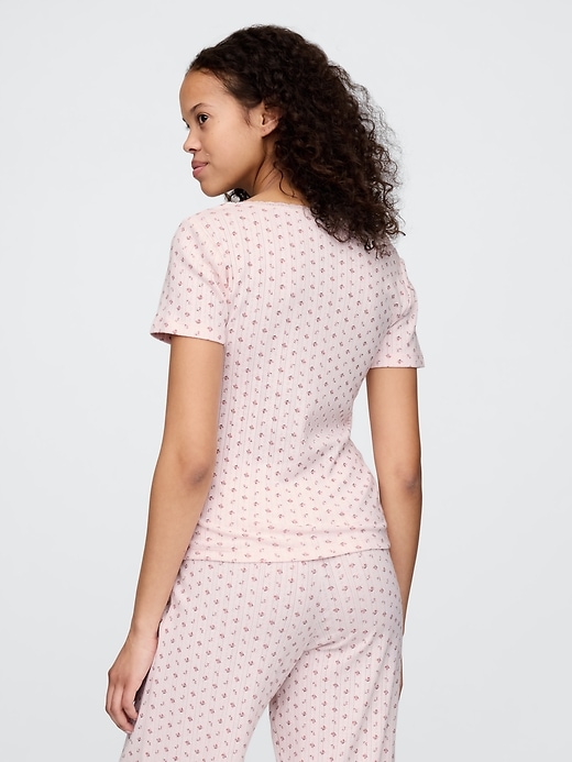 Image number 3 showing, Pointelle PJ Top