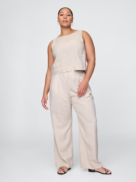 Image number 6 showing, 365 High Rise Linen-Blend Trousers