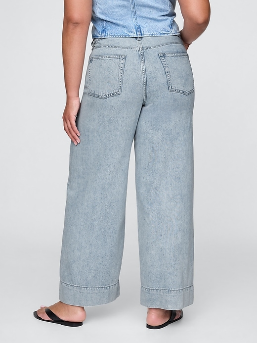 Image number 7 showing, Mid Rise UltraSoft Denim Baggy Trousers