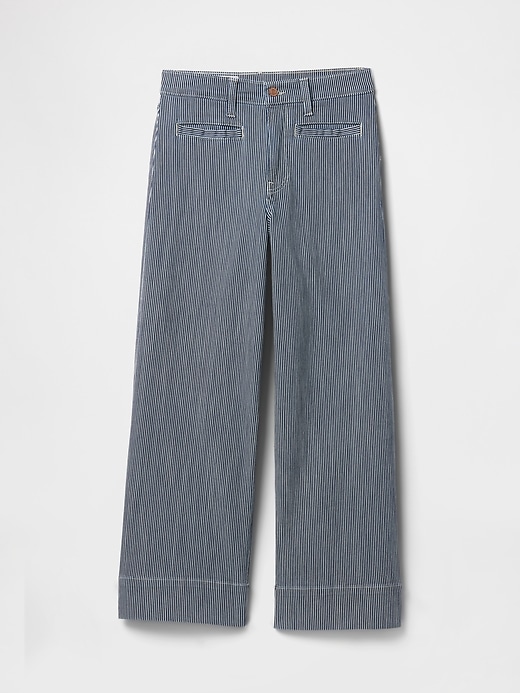 Image number 6 showing, High Rise Stride Wide-Leg Ankle Jeans