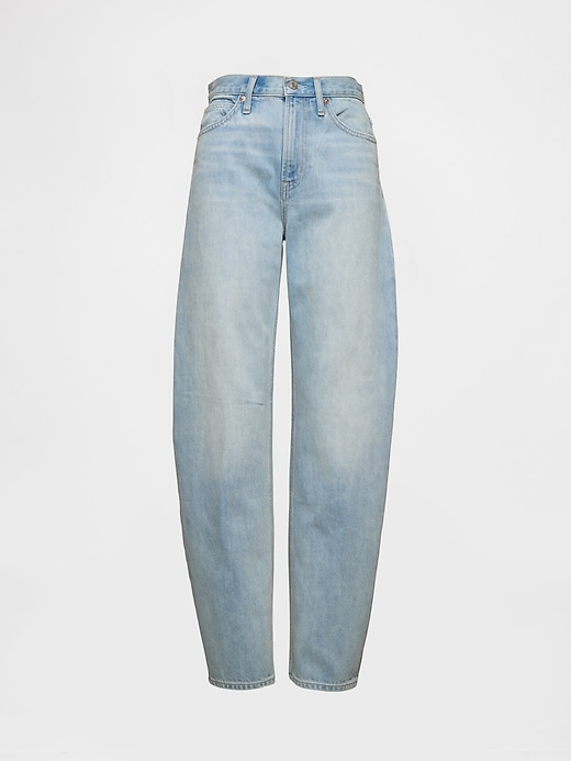 Image number 6 showing, High Rise Barrel Jeans