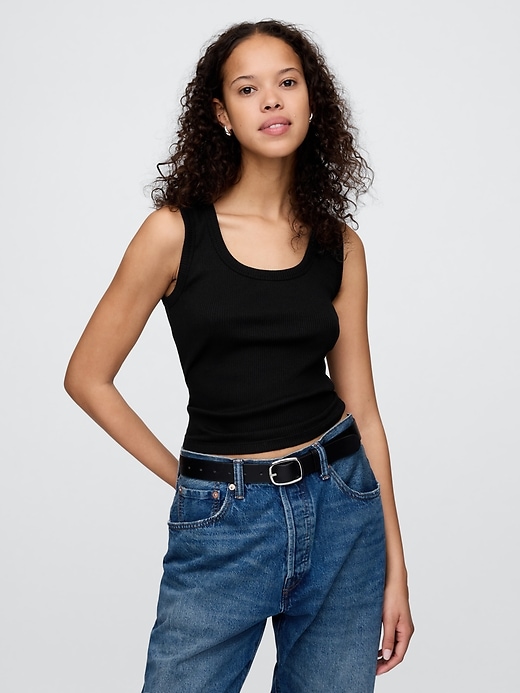 Image number 1 showing, Rib Scoop Tank Top