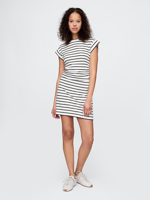 Image number 1 showing, Modern Rib Ruched Mini Dress