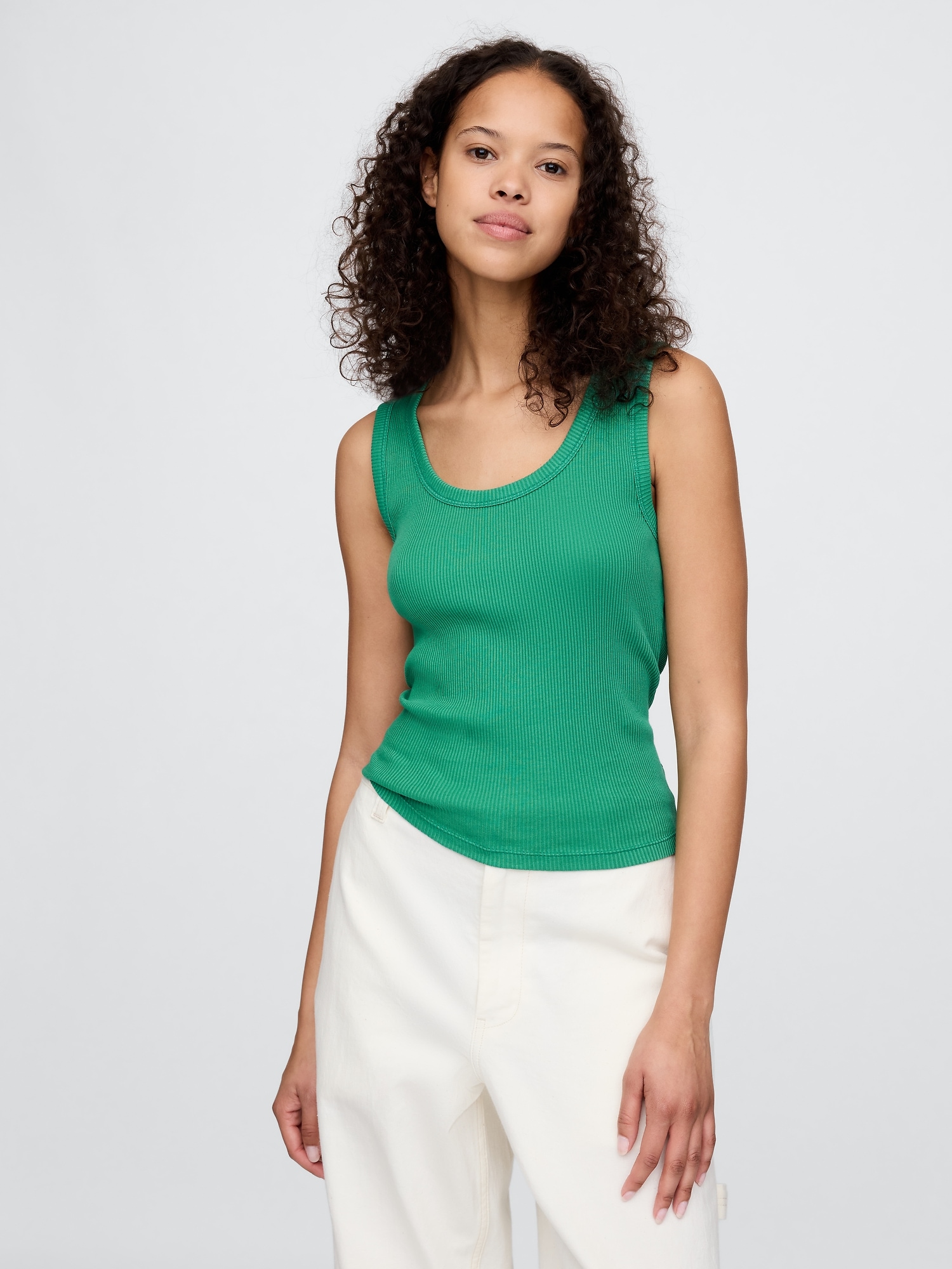 Rib Scoop Tank - Green