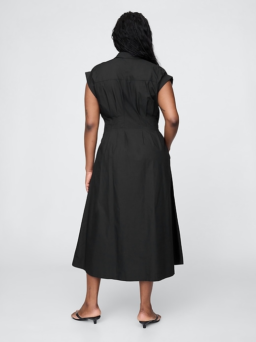 Image number 6 showing, Poplin Midi Shirtdress