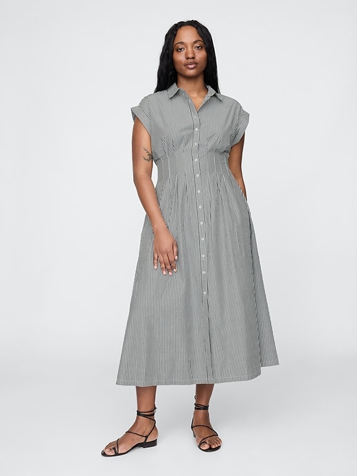 Image number 5 showing, Poplin Midi Shirtdress