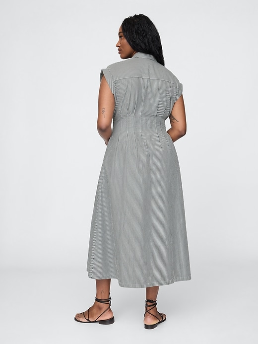 Image number 6 showing, Poplin Midi Shirtdress