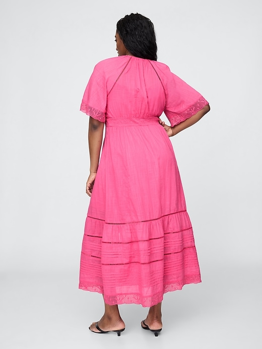 Image number 6 showing, Lace-Trim Midi Dress