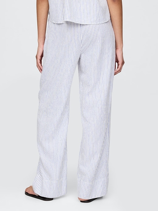 Image number 4 showing, Linen-Blend Easy Wide-Hem Pants