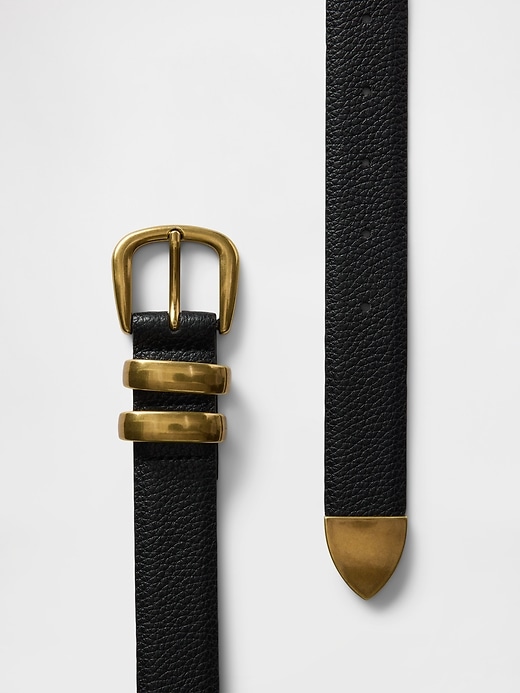 Image number 3 showing, Vegan Leather Pebble Belt