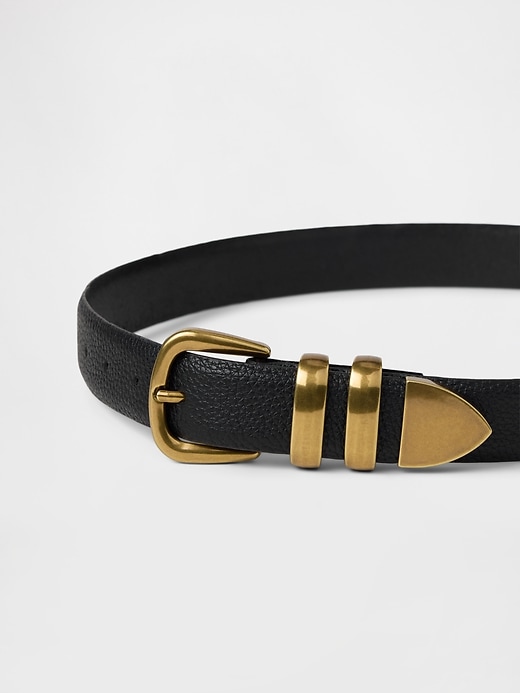 Image number 2 showing, Vegan Leather Pebble Belt