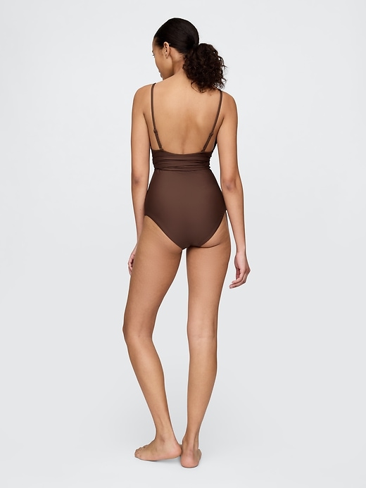 Image number 2 showing, Tie-Knot Cutout One-Piece Swimsuit