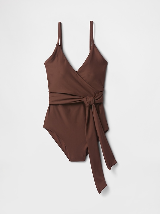 Image number 3 showing, Tie-Knot Cutout One-Piece Swimsuit