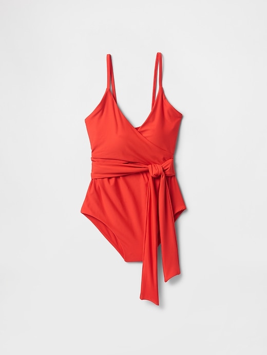 Image number 3 showing, Tie-Knot Cutout One-Piece Swimsuit