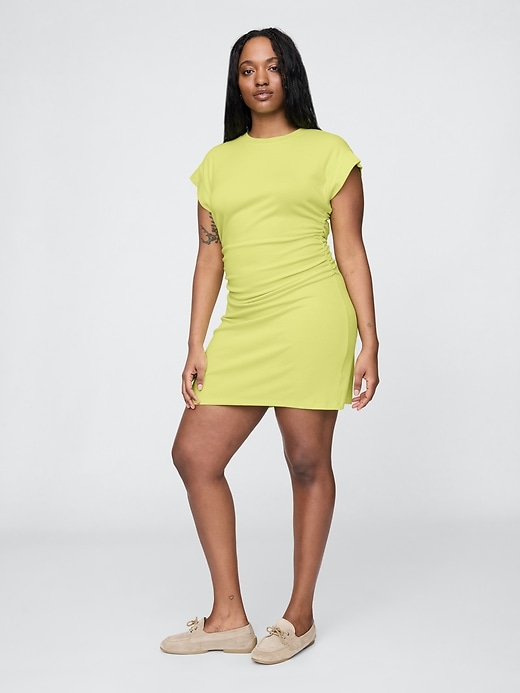 Image number 5 showing, Modern Rib Ruched Mini Dress