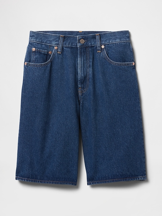 Image number 8 showing, 11.5"  Mid Rise Longline Denim Shorts