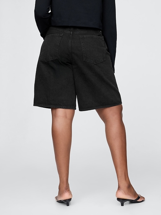 Image number 6 showing, 11"  Mid Rise Longline Denim Shorts