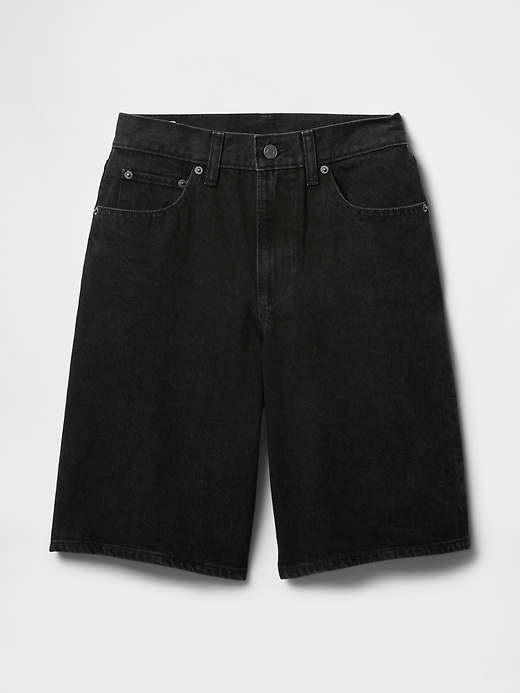 Image number 7 showing, 11"  Mid Rise Longline Denim Shorts