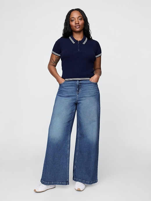 Image number 6 showing, Sky High Rise Stride Wide-Leg Jeans