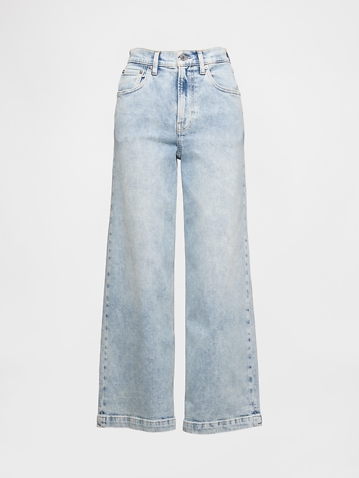 Image number 6 showing, High Rise Stride Wide-Leg Ankle Jeans