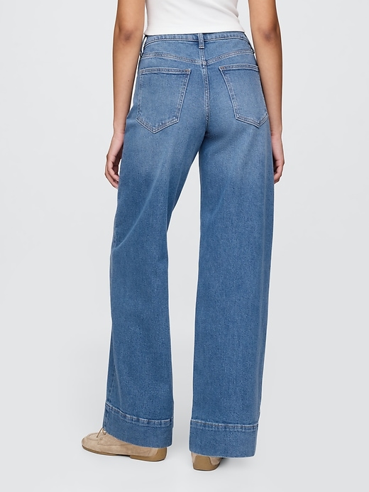 Image number 5 showing, High Rise Stride Wide-Leg Jeans