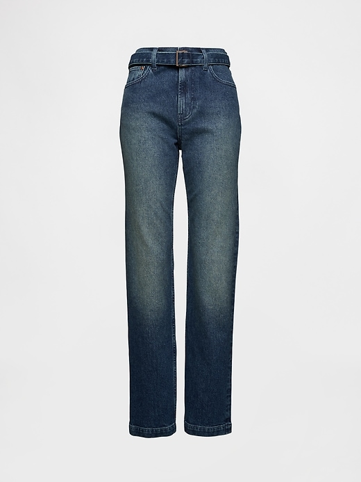 Image number 6 showing, High Rise Belted '90s Straight Jeans