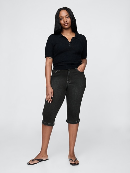 Image number 6 showing, High Rise Cropped Capri Jeans