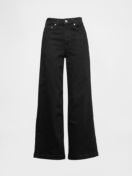 Image number 8 showing, High Rise Stride Wide-Leg Ankle Jeans