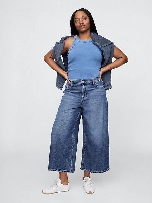 Image number 6 showing, Mid Rise UltraSoft Crop Baggy Jeans