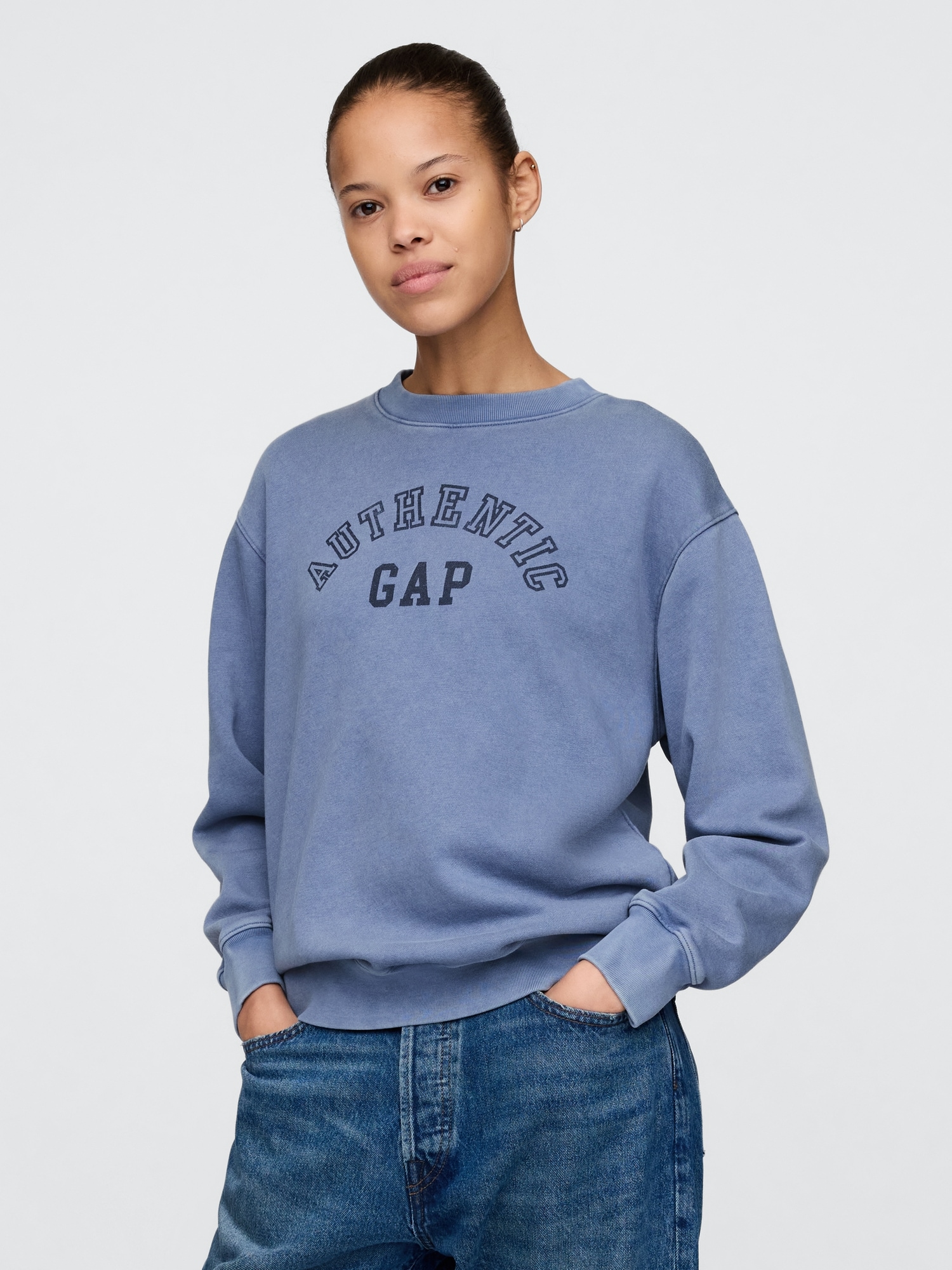 VintageSoft Gap Logo Tunic Sweatshirt