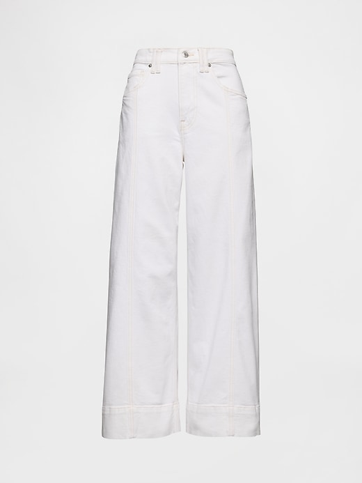 Image number 6 showing, High Rise Stride Wide-Leg Ankle Jeans