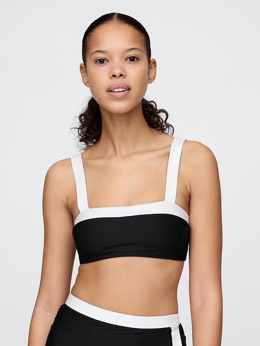 Image number 1 showing, Colorblock Bandeau Bikini Top