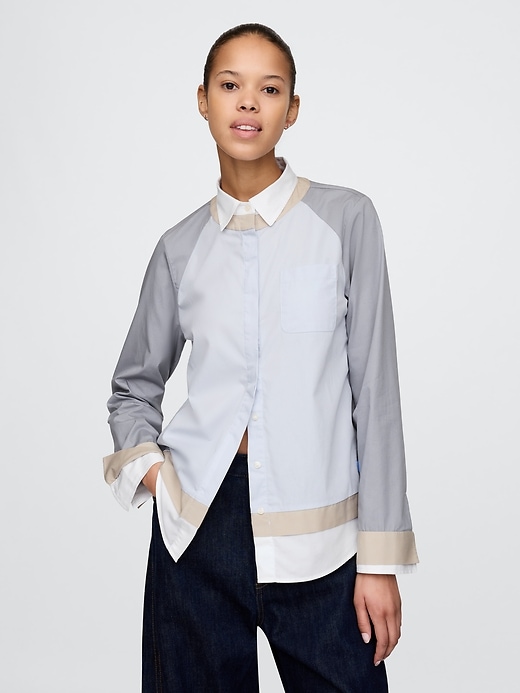 Image number 1 showing, Gap × HFR Layered-Hem Shirt by Richfresh