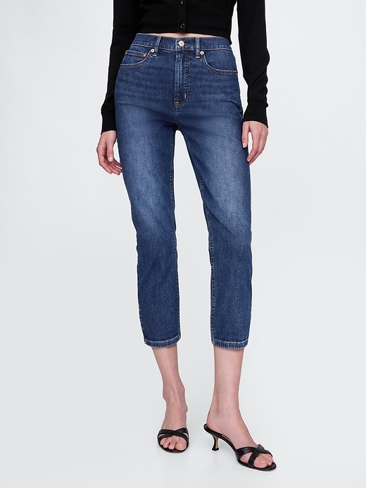 Image number 2 showing, High Rise Capri Jeans