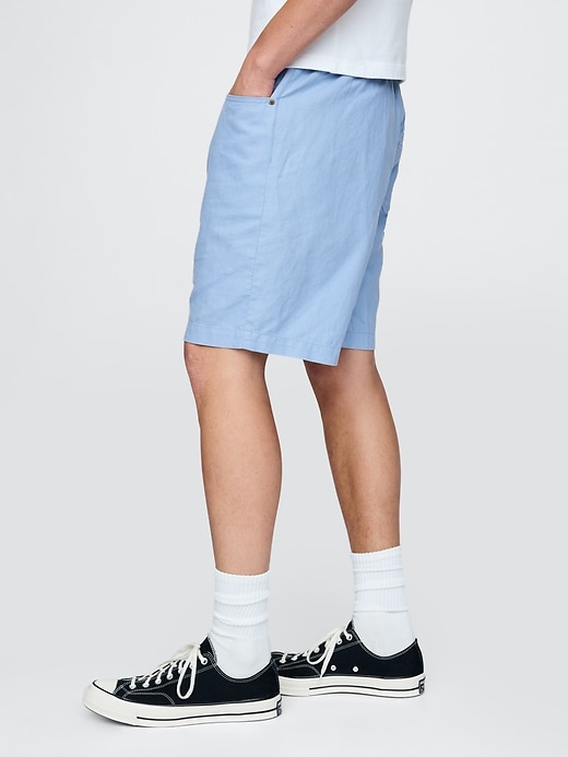 Image number 3 showing, Linen-Cotton Easy Shorts