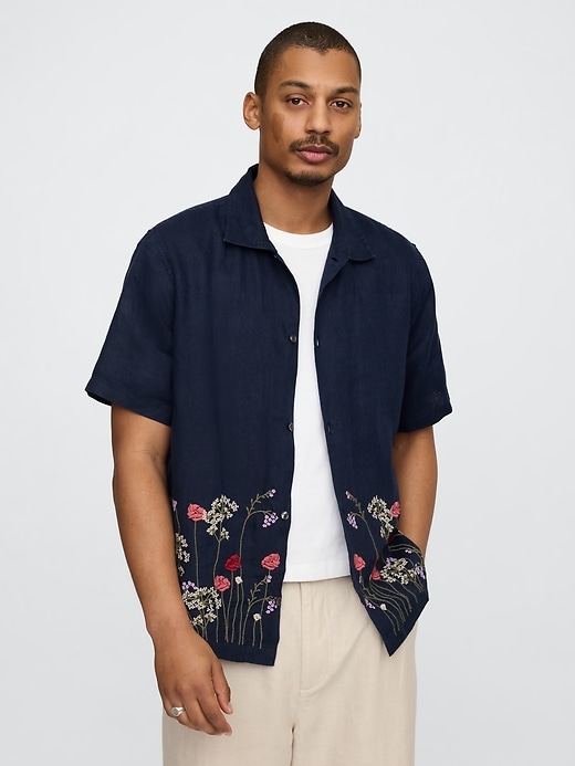 Image number 1 showing, Linen-Cotton Shirt