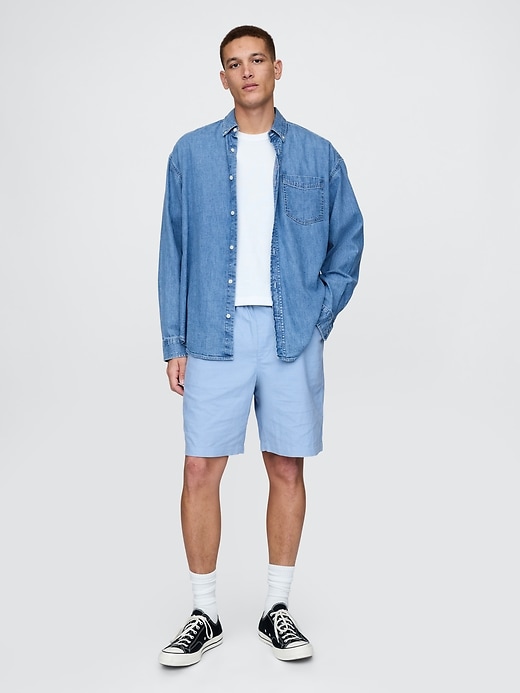 Image number 1 showing, Linen-Cotton Easy Shorts