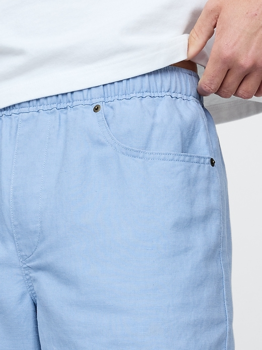 Image number 5 showing, Linen-Cotton Easy Shorts