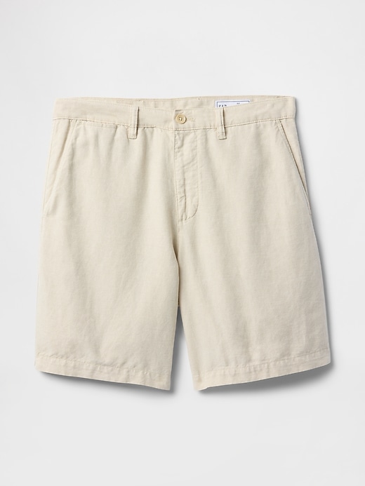 Image number 6 showing, 8" Linen-Cotton Shorts