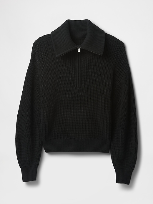 Image number 5 showing, 100% Cotton Half-Zip Pullover Sweater