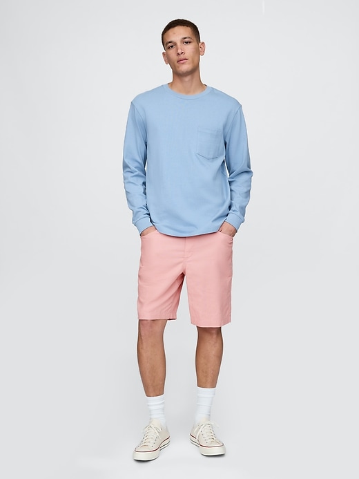 Image number 1 showing, Linen-Cotton Easy Shorts