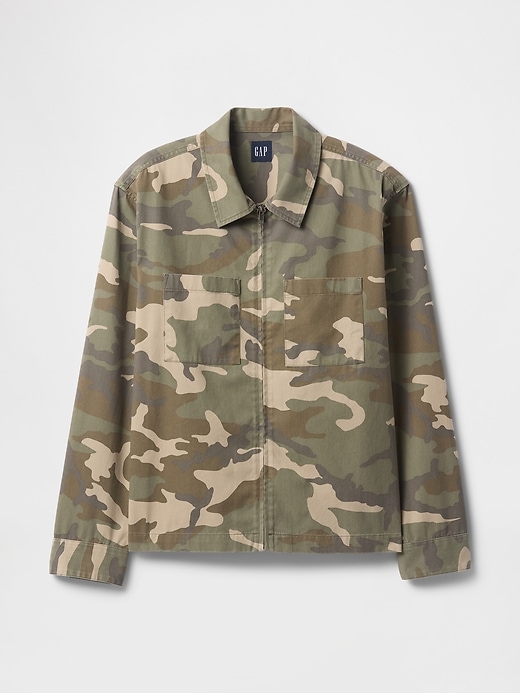 Image number 5 showing, Camo Zip Shirt Jacket